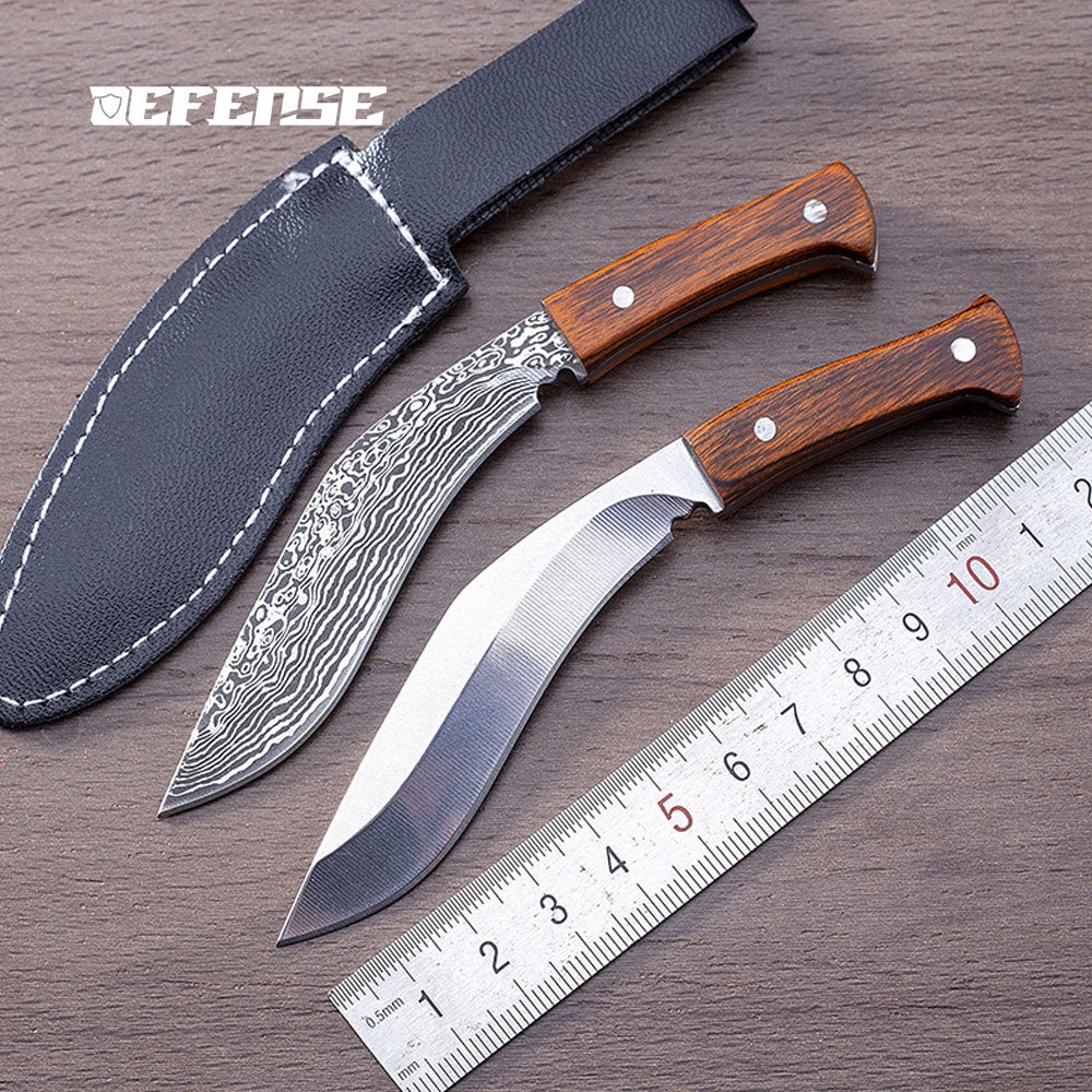 Defence®Mini Damascus Dog Leg Bending Knife