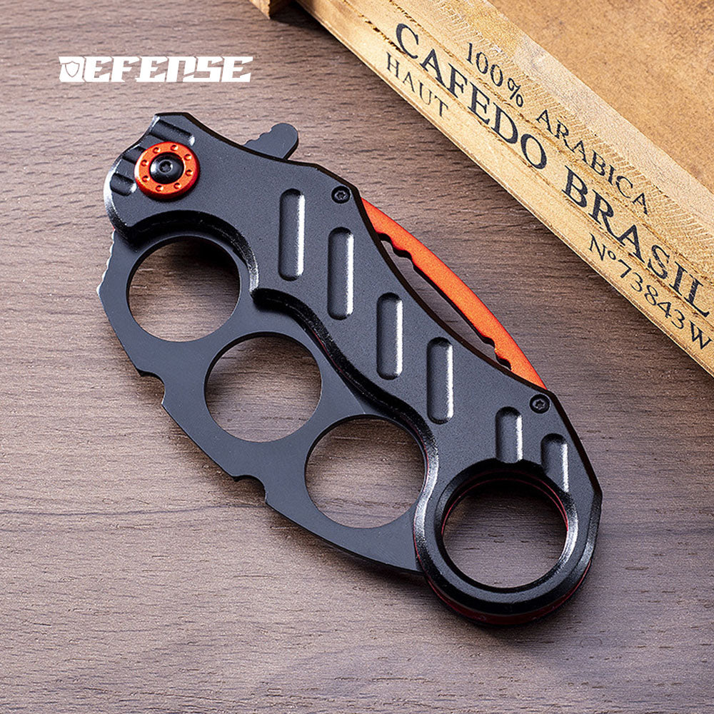 Defence®Knuckle Dusters Multi functional folding knife