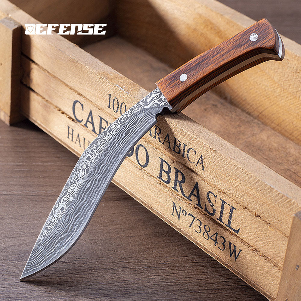 Defence®Mini Damascus Dog Leg Bending Knife