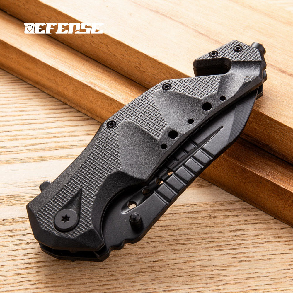 Defence®Multi functional aluminum handle window breaker folding knife