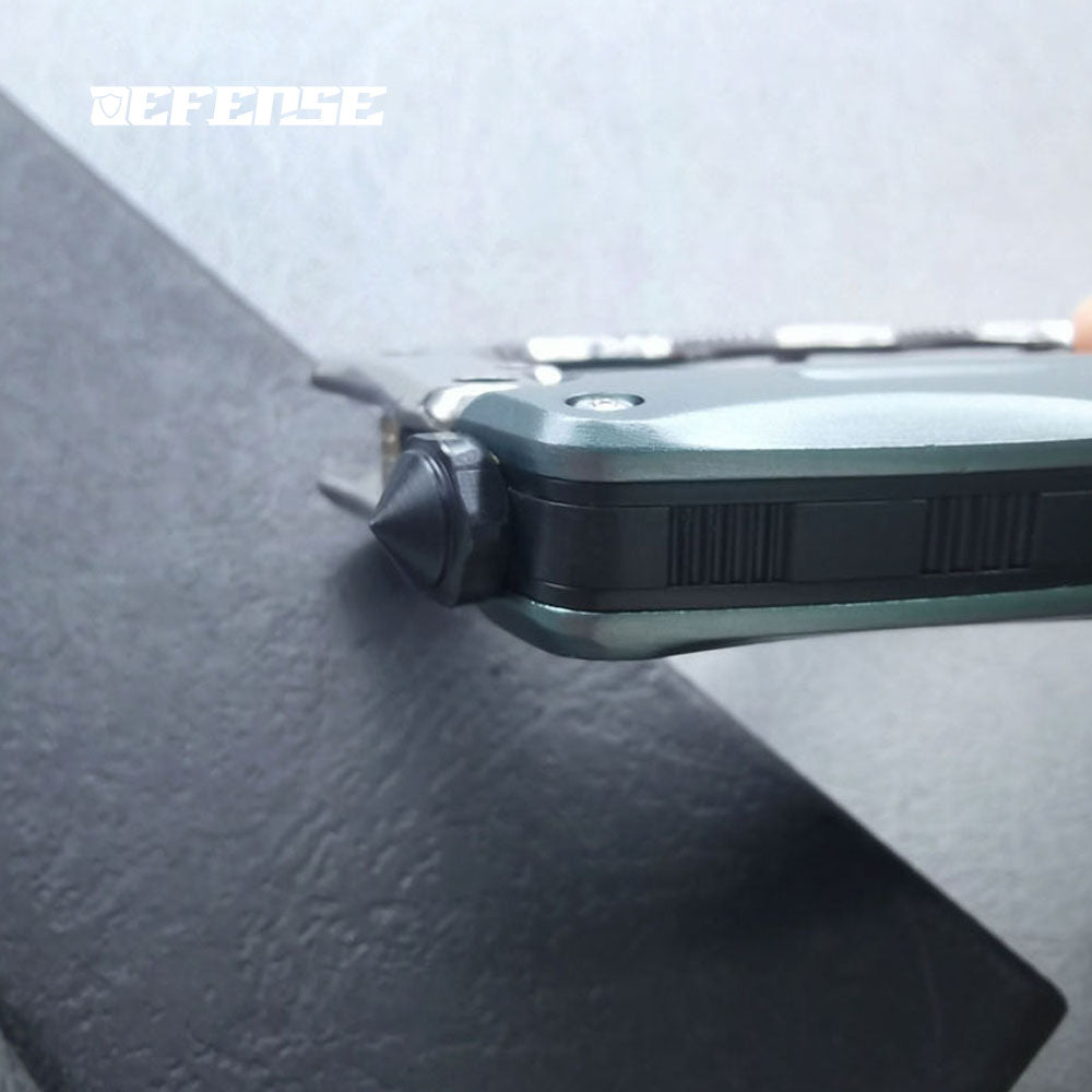 Defence®Multi functional mecha Knuckle Dusters Window breaker folding knife