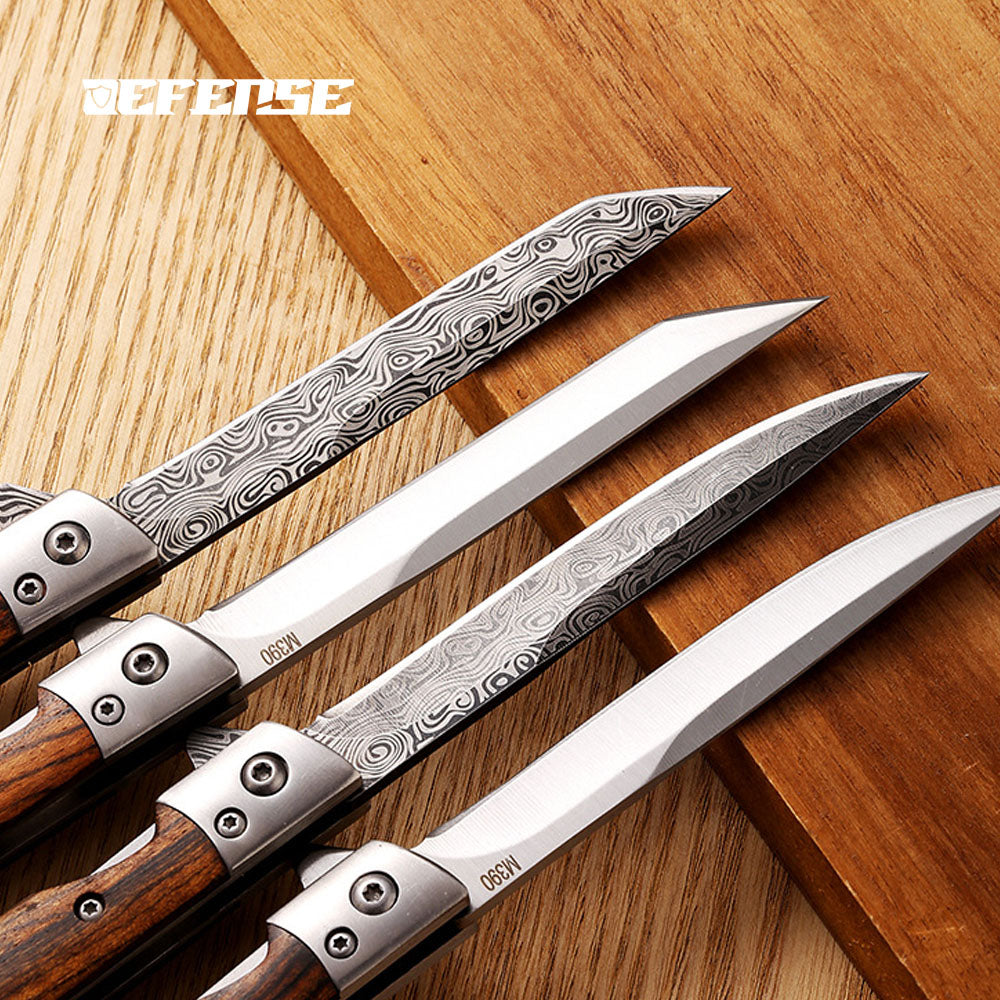 Defence®Damascus Laser Pattern VG100 Folding Knife