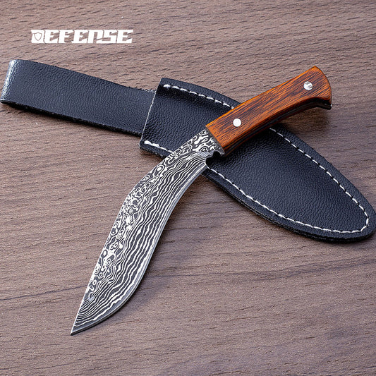 Defence®Mini Damascus Dog Leg Bending Knife